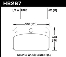 Load image into Gallery viewer, Hawk DTC-50 Brake Pads for Strange Caliper w/ 0.438in Center Hole