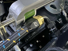 Load image into Gallery viewer, GReddy AN04 120 DEGREE HOSE END SWIVEL BLACK/GOLD ANODIZED