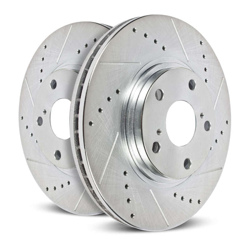 Power Stop 22-25 Rivian R1T Rear Drilled & Slotted Rotor - Pair