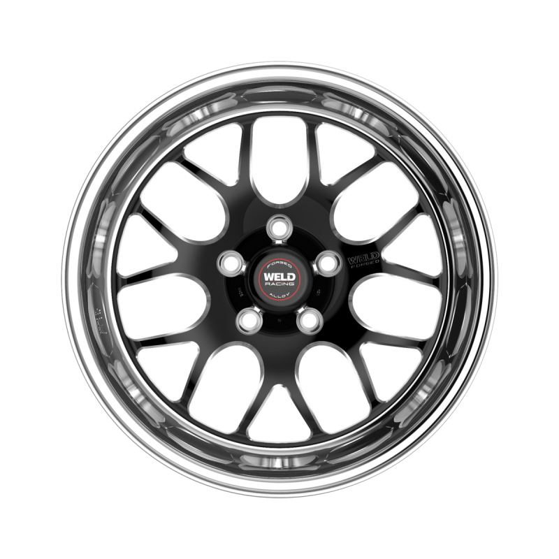 Weld S77 17x8 / 5x120.65 / 5 BS / 3.18 HB - Black Center - Polished Shell - Non-BL Wheel