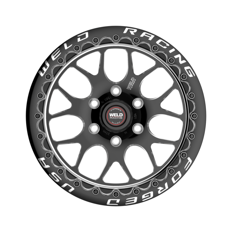 Weld S77 17x9.5 RT-S HD 6x135 BP / 6.2in. BS +24mm Offset Black Beadlock Wheel