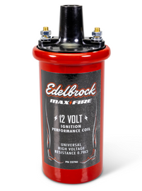 Edelbrock Ignition Coil - Electric Oil Filled - .70 PR Red w/ Black Top