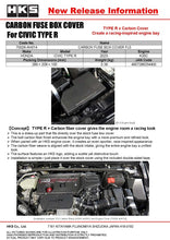 Load image into Gallery viewer, HKS DRY CARBON FUSE BOX COVER FL5