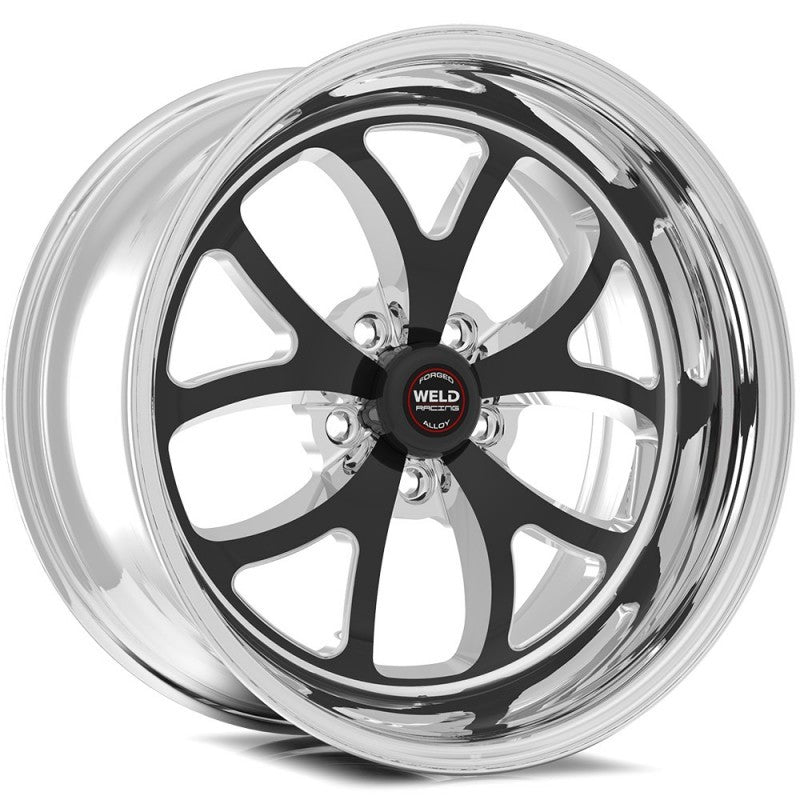 Weld S76 15x10.33 / 5x4.5 BP / 7.5in. BS Black Wheel (Medium Pad) - Black Single Beadlock MT