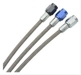 Fragola -2AN Brake Line w/ -3AN Blue Alum. Nuts 22in