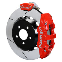 Load image into Gallery viewer, Wilwood kit rear AERO4 C7 vette front spindle 14.00X 1.10 rotor GT red