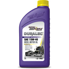 Load image into Gallery viewer, Royal Purple Duralec Super Diesel 15W40 CK-4 Motor Oil - 1 Quart