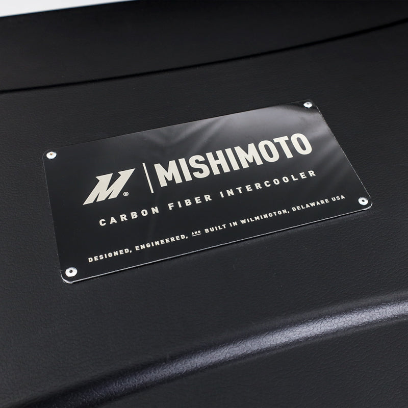 Mishimoto Universal Carbon Fiber Intercooler - Gloss Tanks - 600mm Silver Core - C-Flow - C V-Band