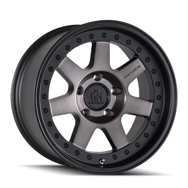 Mayhem 8300 Prodigy 17x9 / 5x127 BP / -6mm Offset / 78.1mm Hub Matte Black w/ Dark Tint Wheel