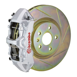 Brembo 05-14 Mustang GT Excl non-ABS Equipped Fr GT BBK 6Pist Cast 355x32 1pc Rtr Slot Type1-Silver
