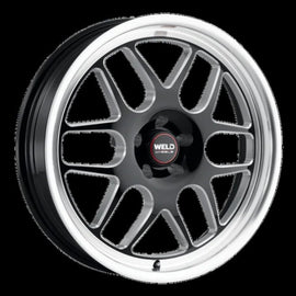 Weld Solana Drag 17x7 / 6x139.7 BP / ET0 / 106.1mm Bore - Gloss Black MIL DIA Wheel