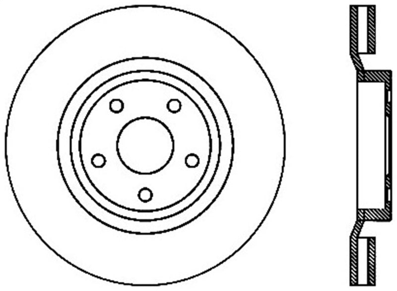 StopTech 06-10 Jeep Grand Cherokee SRT-8 Slotted & Drilled Front Right Rotor