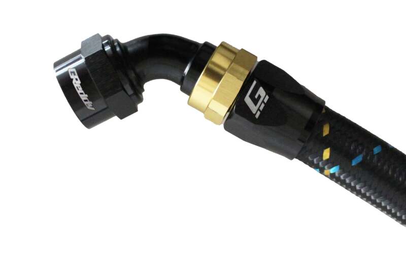 GReddy AN12 60 DEGREE HOSE END SWIVEL BLACK/GOLD ANODIZED