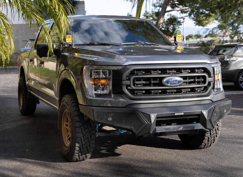Go Rhino 21-23 Ford F-150 (4dr) Element Front Bumper w/ Power Bar - Tex. Blk