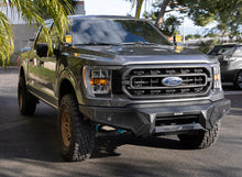 Load image into Gallery viewer, Go Rhino 21-23 Ford F-150 (4dr) Element Front Bumper w/ Power Bar - Tex. Blk