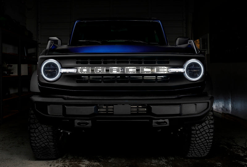 Oracle 21-22 Ford Bronco Headlight Halo Kit w/DRL Bar - Base Headlights -w/2.0 Controller NO RETURNS