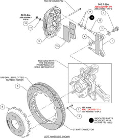 Wilwood kit front XRS6R wwe C10 alum pro spindle 13.06 rotor GT red