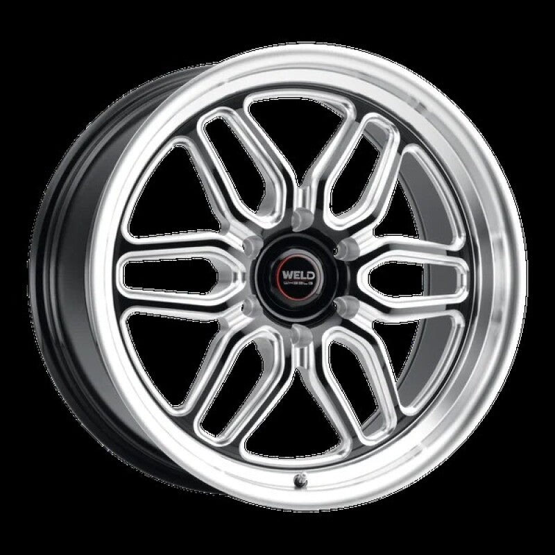 Weld Racing 17x7 Laguna 6 Drag 6x127 ET10 BS4.375 Gloss Black Milled - Diamond Lip 78.1