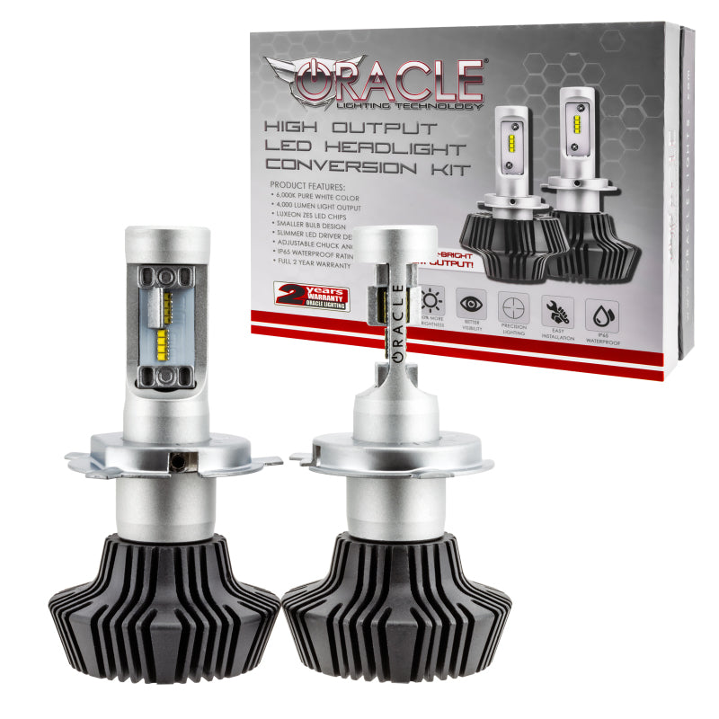 Oracle H4 4000 Lumen LED Headlight Bulbs (Pair) - 6000K NO RETURNS