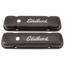 Load image into Gallery viewer, Edelbrock Valve Cover Signature Series Pontiac 1962-1979 301-455 CI V8 Low Black