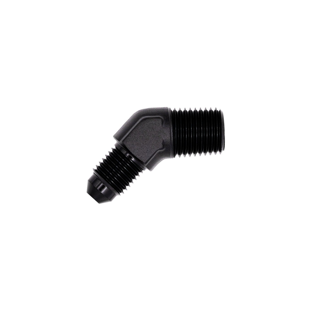 Flo Supply 1/2" NPT 45 Degree Male To 8AN Male Adapter