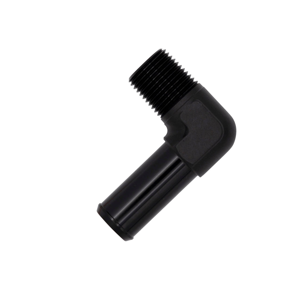 Flo Supply 3/8" NPT Male To 3/8" Barb 90 Degree Adapter