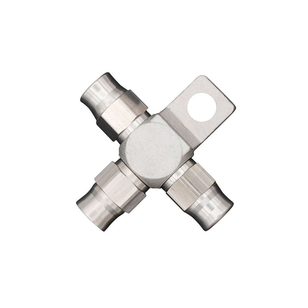Flo Supply 3AN Hose End Tee Block With Mounting Tab